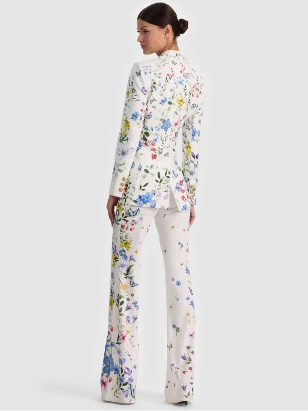 Alice + Olivia Breann Printed Blazer- Twisting Vines off white - Picture 3 of 3